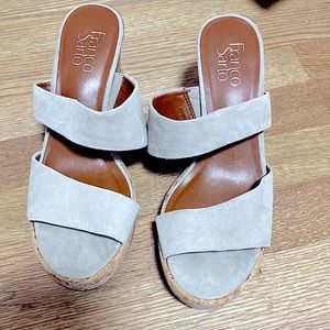 Franco Sarto wedge sandal size 8, worn a few times. fair/good condition
